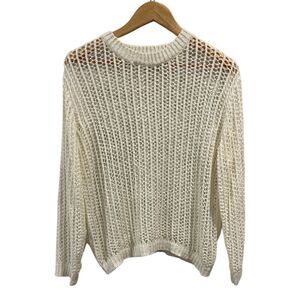 Dreamers Open knit Crew neck Sweater Size M/L
